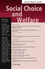 Social Choice and Welfare《社会选择与福利》