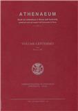 ATHENAEUM-STUDI PERIODICI DI LETTERATURA E STORIA DELL ANTICHITA《雅典娜神庙: 古代文学与历史研究期刊》