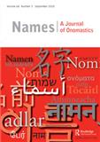 NAMES-A JOURNAL OF ONOMASTICS《名字》