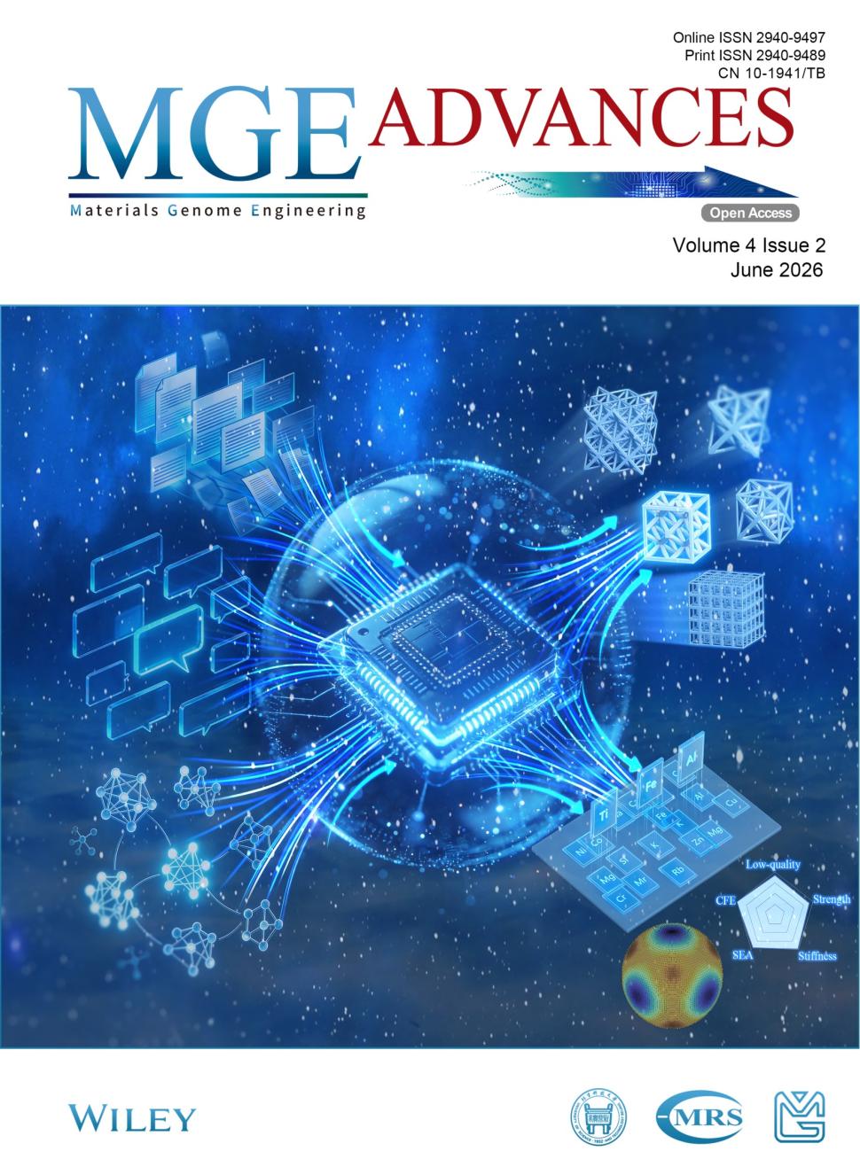材料基因工程前沿（英文版）（Materials Genome Engineering Advances）（OA期刊）（2027年1月1日前投稿不收版面费审稿费）